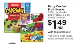 Kroger Betty Crocker Fruit Snacks offer