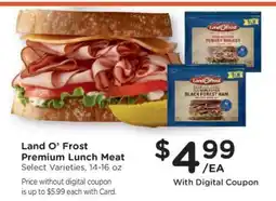 Kroger Land O'Frost Premium Lunch Meat offer