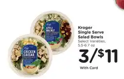 Kroger Kroger Single Serve Salad Bowls offer