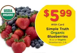 Kroger Simple Truth Organic Blueberries offer