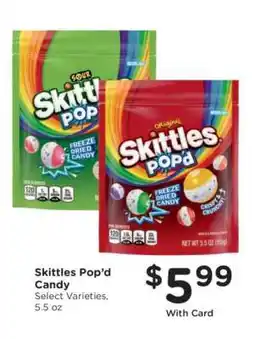 Kroger Skittles Pop'd Candy offer
