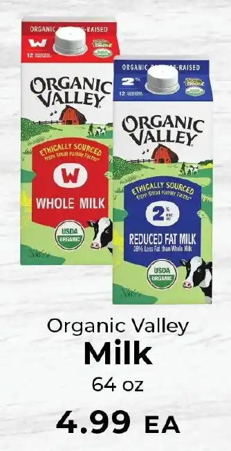 Sunset Foods Organic Valley Milk offer