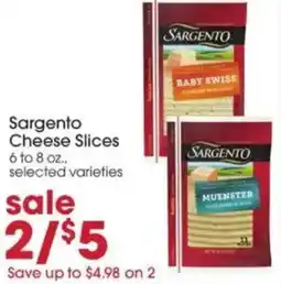 Giant Eagle Sargento Cheese Slices offer
