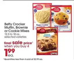 Giant Eagle Betty Crocker Muffin, Brownie or Cookie Mixes offer