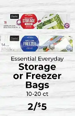Sunset Foods Essential Everyday Storage or Freezer Bags offer