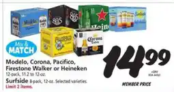 Safeway Modelo, Corona, Pacifico, Firestone Walker, Heineken, Surfside offer