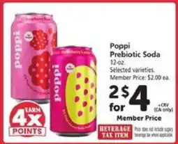 Safeway Poppi Prebiotic Soda offer