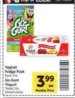 Safeway Yoplait Fridge Pack offer