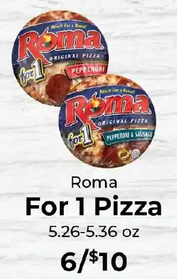 Sunset Foods Roma For 1 Pizza offer