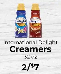 Sunset Foods International Delight Creamers offer
