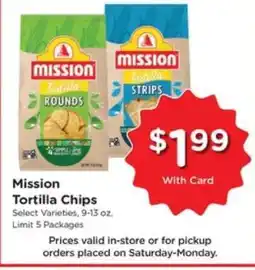 Pick'n Save Mission Tortilla Chips offer