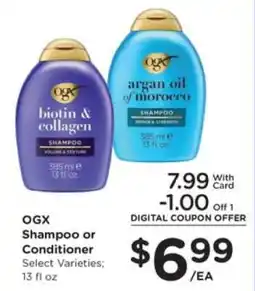 Pick'n Save OGX SHAMPOO OR CONDITIONER offer