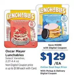 Pick'n Save Oscar Mayer Lunchables offer