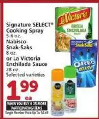 Albertsons Signature SELECT Cooking Spray / Nabisco Snak-Saks / La Victoria Enchilada Sauce offer