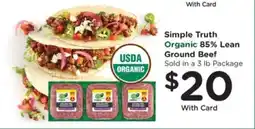 Pick'n Save Simple Truth Organic 85% Lean Ground Beef offer