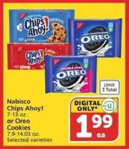 Albertsons Nabisco Chips Ahoy! or Oreo Cookies offer