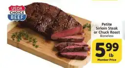 Albertsons Petite Sirloin Steak or Chuck Roast offer