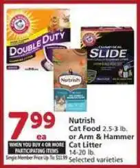Albertsons Nutrish Cat Food or Arm & Hammer Cat Litter offer