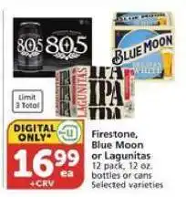 Albertsons Firestone, Blue Moon or Lagunitas offer