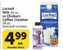 Lactaid Milk 64 oz. or Chobani Coffee Creamer 24 oz