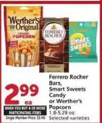 Albertsons Ferrero Rocher Bars, Smart Sweets Candy or Wertherβs Popcorn offer