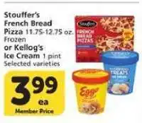 Albertsons Stouffer's French Bread Pizza or Kellogg's Ice Cream offer
