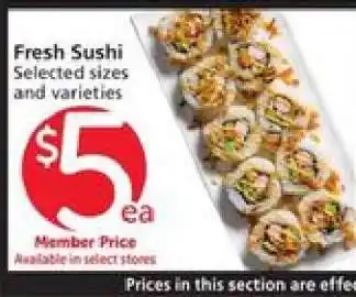 Albertsons Fresh Sushi offer