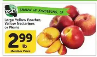 Albertsons Large Yellow Peaches, Yellow Nectarines or Plums offer