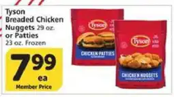 Albertsons Tyson Breaded Chicken Nuggets or Patties offer
