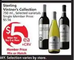 Albertsons Sterling Vintner's Collection offer
