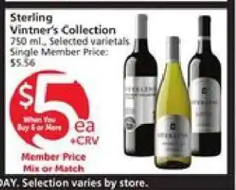 Albertsons Sterling Vintner's Collection offer