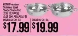 Hmart Koto premium stainless steel shabu shabu pot offer