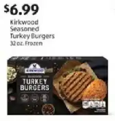 Aldi Kirkwood seasoned turkey burgers offer