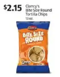 Aldi Clancy's bite size round tortilla chips offer