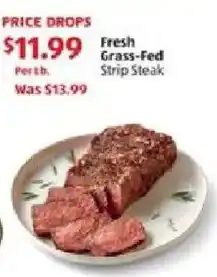 Aldi Fresh Grass-Fed Strip Steak offer
