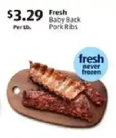 Aldi Fresh Baby Back Pork Ribs offer