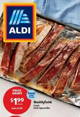 Aldi Smithfield fresh pork spareribs offer