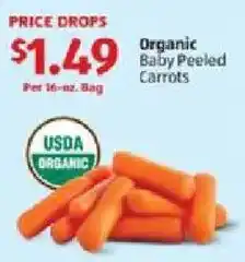 Aldi Organic Baby Peeled Carrots offer