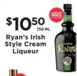 ShopRite Ryan's Irish Style Cream Liqueur offer