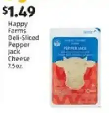 Aldi Happy Farms Deli-Sliced Pepper Jack Cheese offer