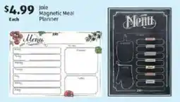 Aldi Joie magnetic meal planner offer