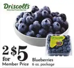 Pavilions Driscoll's Blueberries offer
