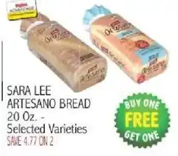 Ingles Markets Sara Lee Artesano Bread offer