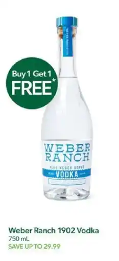 Publix Weber Ranch 1902 Vodka offer