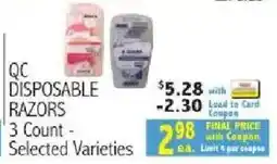 Ingles Markets Qc disposable razors offer