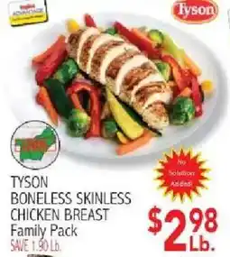 Ingles Markets Tyson boneless skinless chicken breast family pack offer