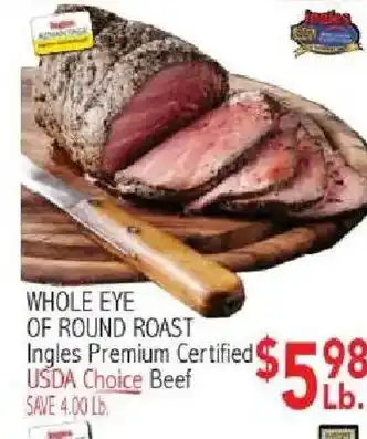 Ingles Markets Ingles Premium Certified USDA Choice Beef offer