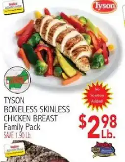 Ingles Markets Tyson boneless skinless chicken breast family pack offer