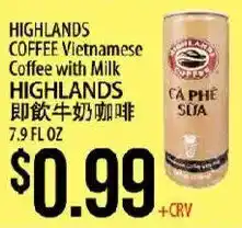 Hmart Highlands coffee vietnamese coffee with milk offer