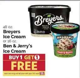 Harris Teeter Breyers Ice Cream or Ben & Jerry's Ice Cream offer